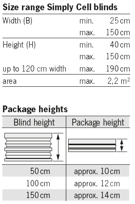 DF comfort 30 size and height