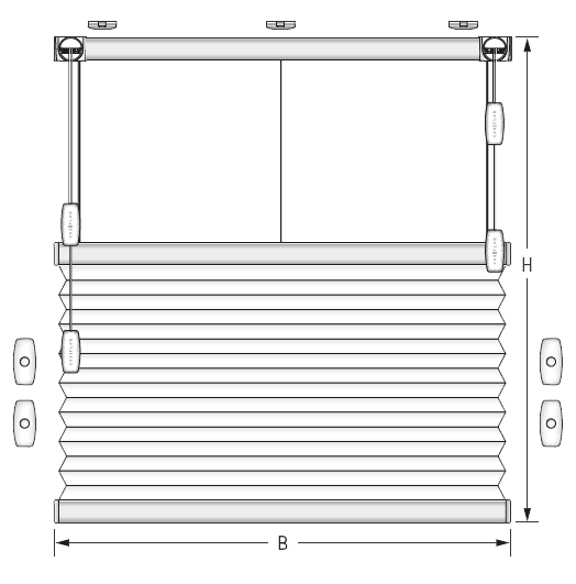 F2 freehanging honeycomb blind