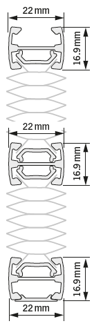 F3 freehanging dimensions