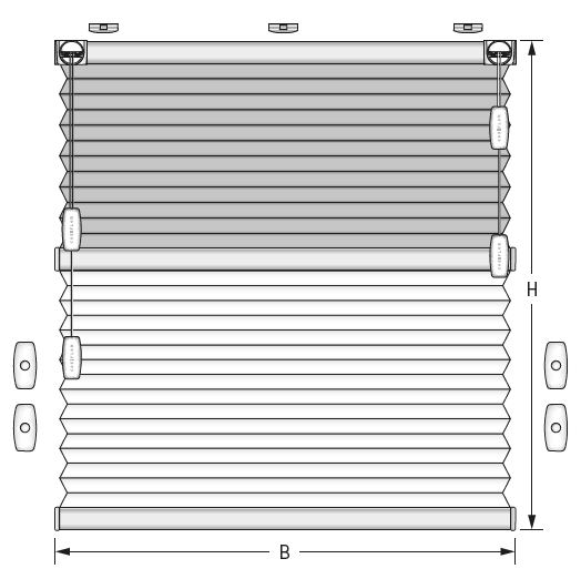 F3 freehanging honeycomb blind