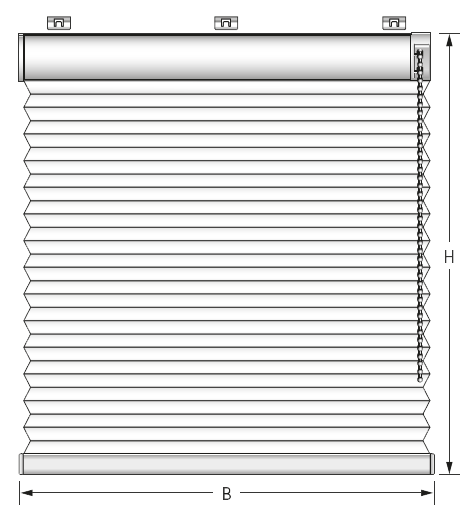 F4 freehanging chain operated honeycomb blind