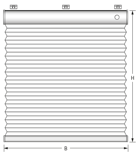 FE A freehanging motorised honeycomb blind