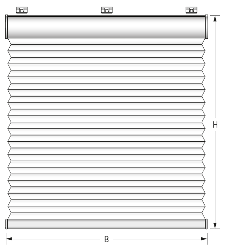 FE freehanging motorised honeycomb blinds