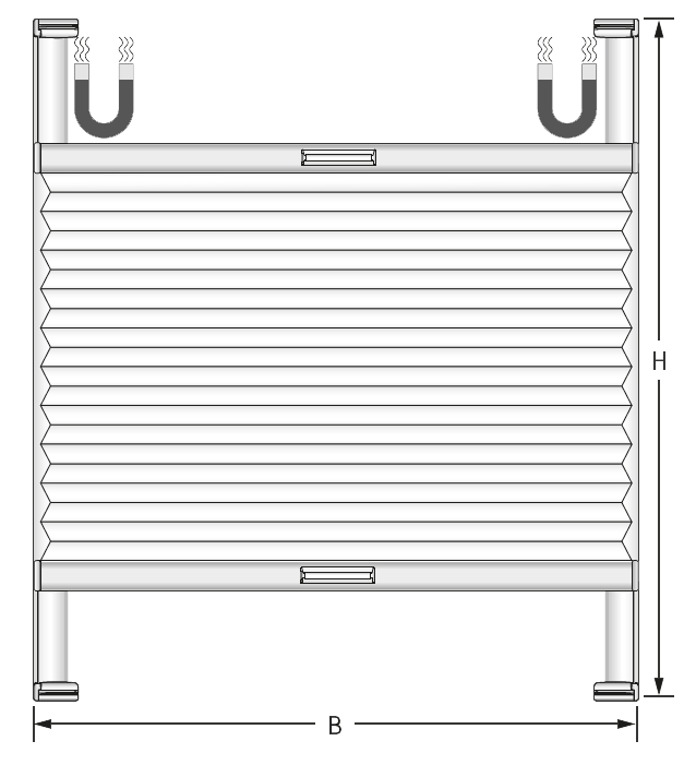 VS2KL pre-tensioned blinds