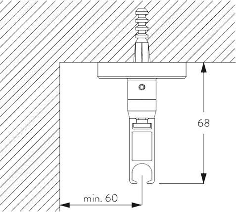 ceiling fix top fix bracket