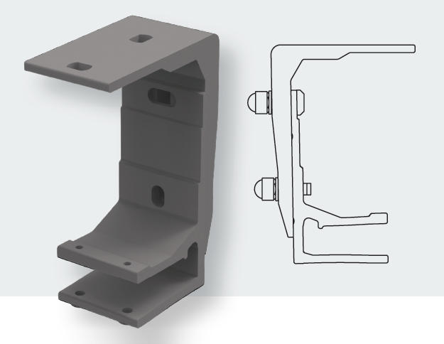 wall bracket with a roof