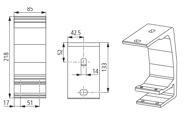 diagram wall bracket with a roof