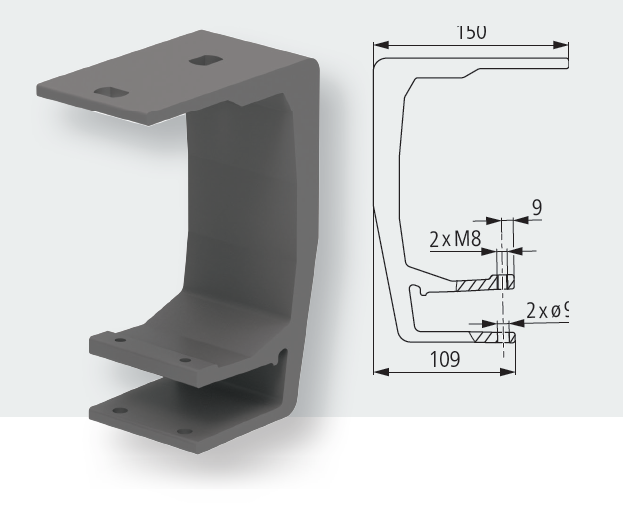 wall bracket with a roof