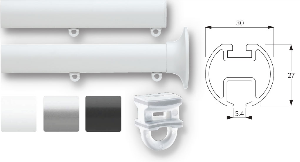 design curtain rod system
