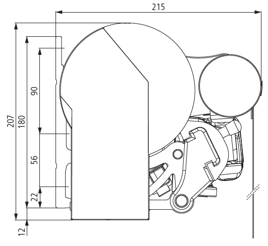 diagram wall bracket without a roof