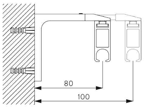 double track mini adjustable bracket