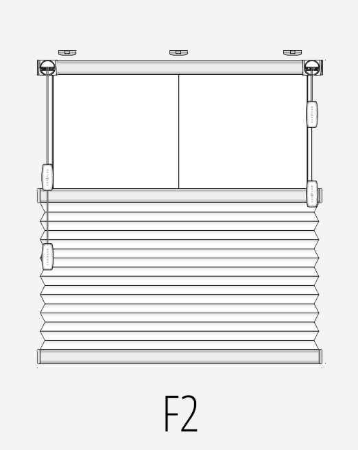 honeycomb freehanging blinds F2