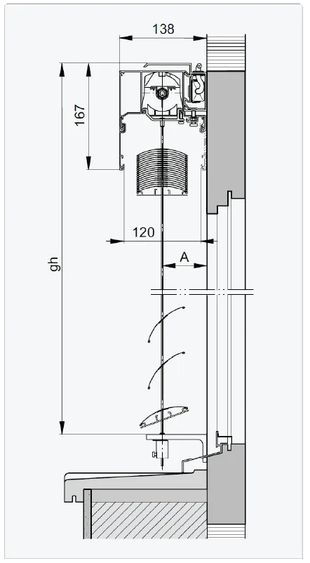 installation vertical cable guide