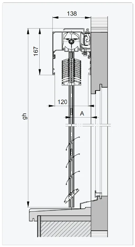 installation vertical guide rail
